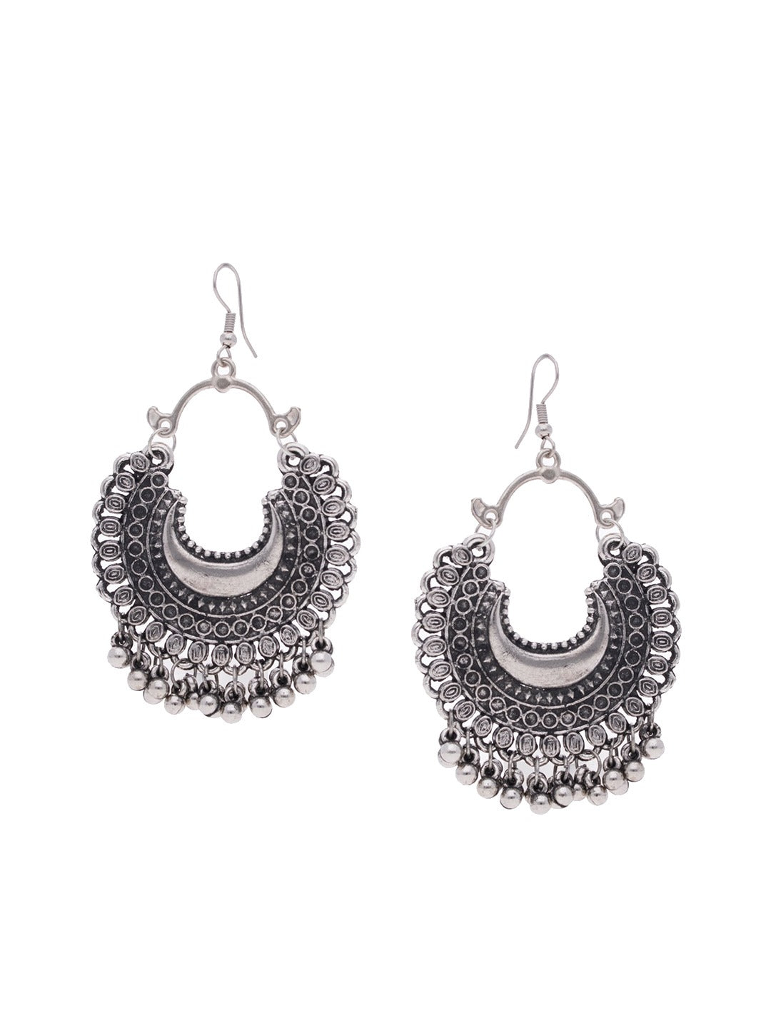 Women's Silver-Plated Contemporary Chandbalis Earrings