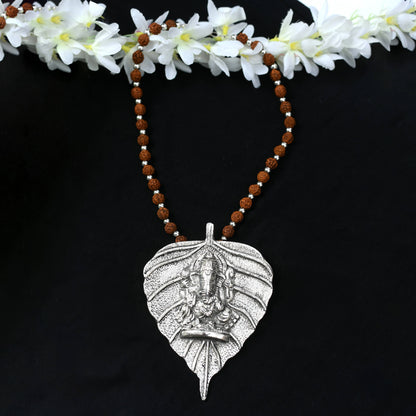 German Silver Ganesha Necklace Jkms_060