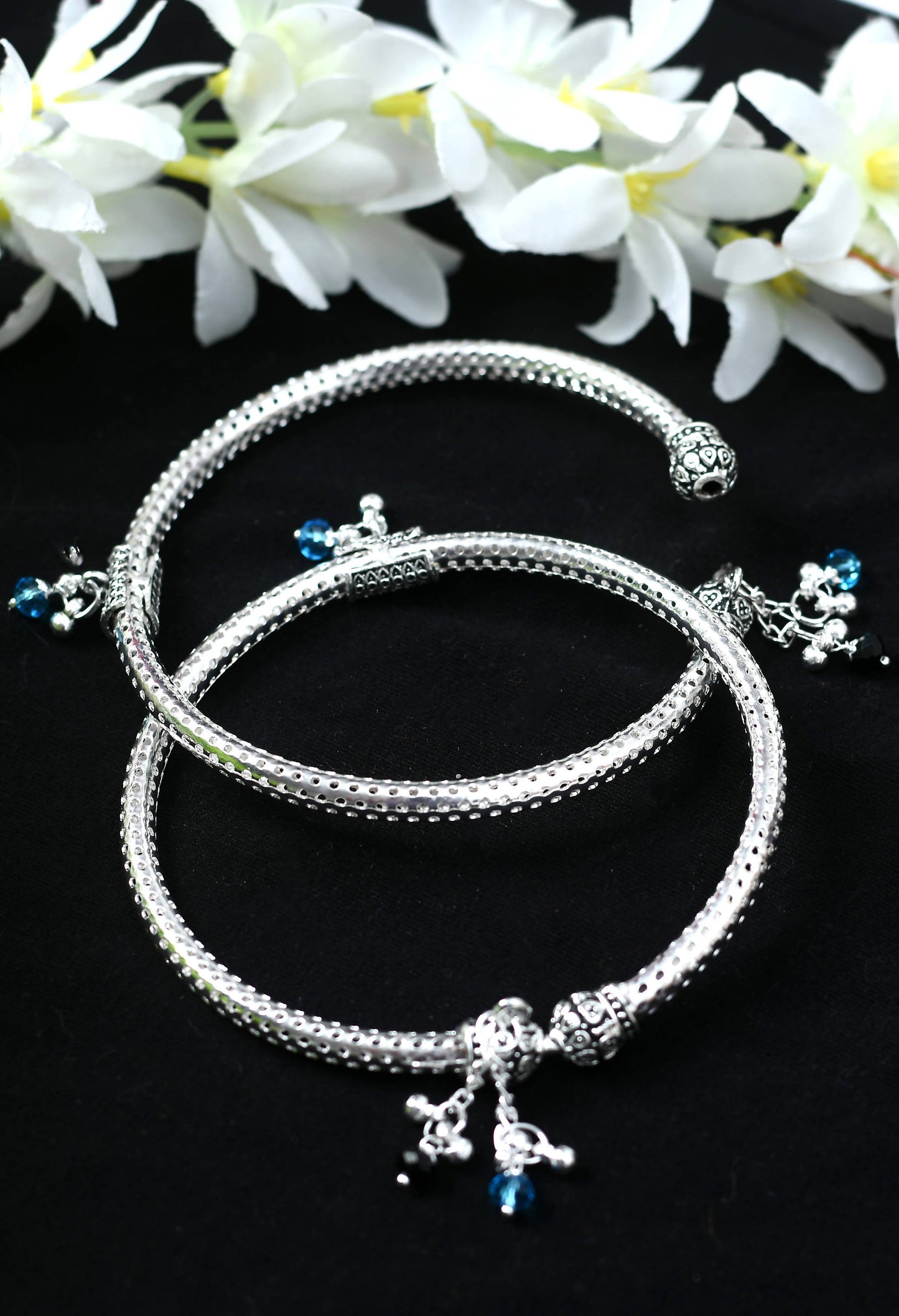 Rajasthani Design Silver Anklets Jkpayal_013