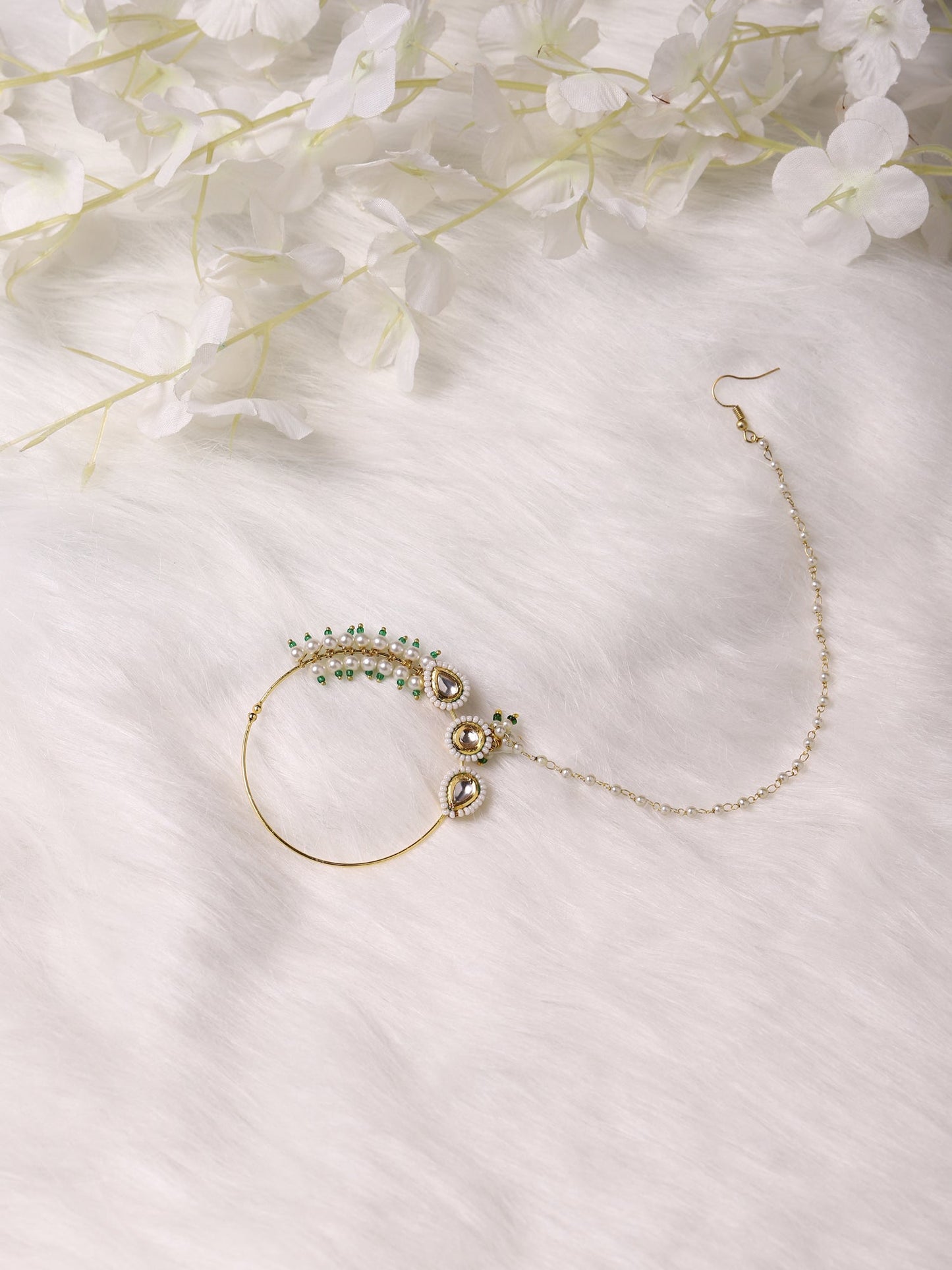 Kundan Bridal Nose Ring Nath