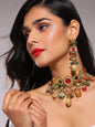 Women's Kundan Neckpiece With Earrings