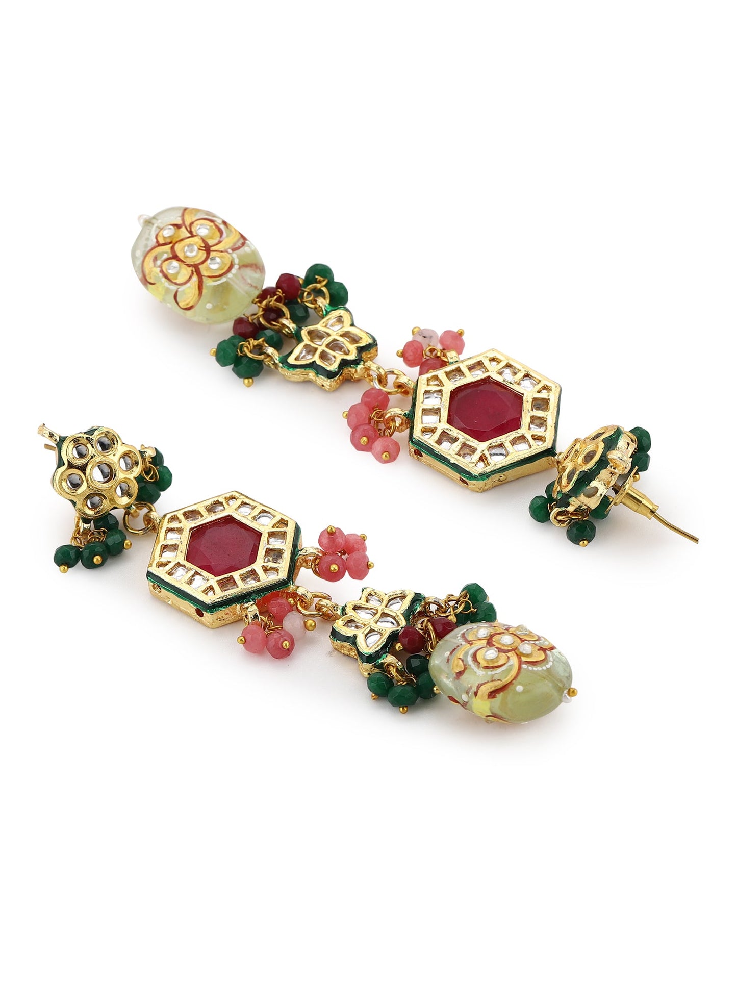 Women's Kundan Neckpiece With Earrings