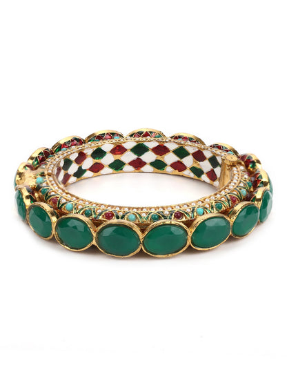 Women's Kundan  Meenakari Bangle