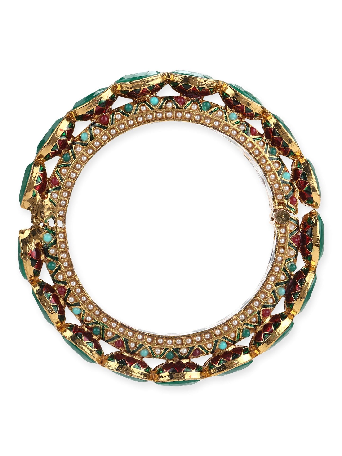 Women's Kundan  Meenakari Bangle