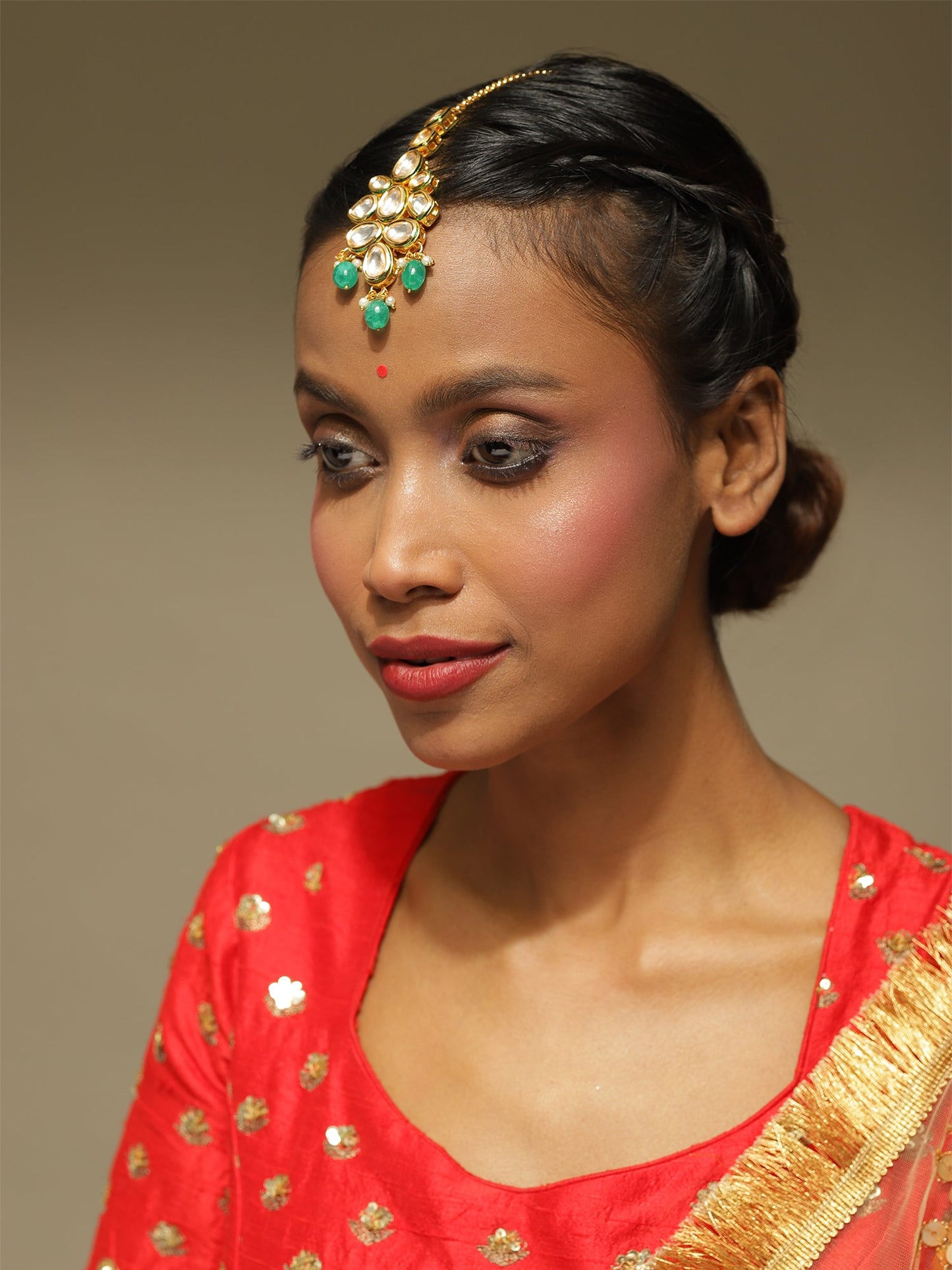 Women's Kundan Maang Tikka