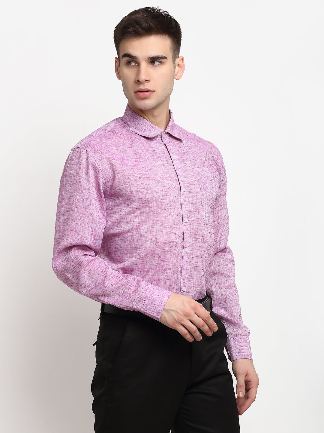 Men's Purple Solid Cotton Formal Shirt ( SF 782Purple )