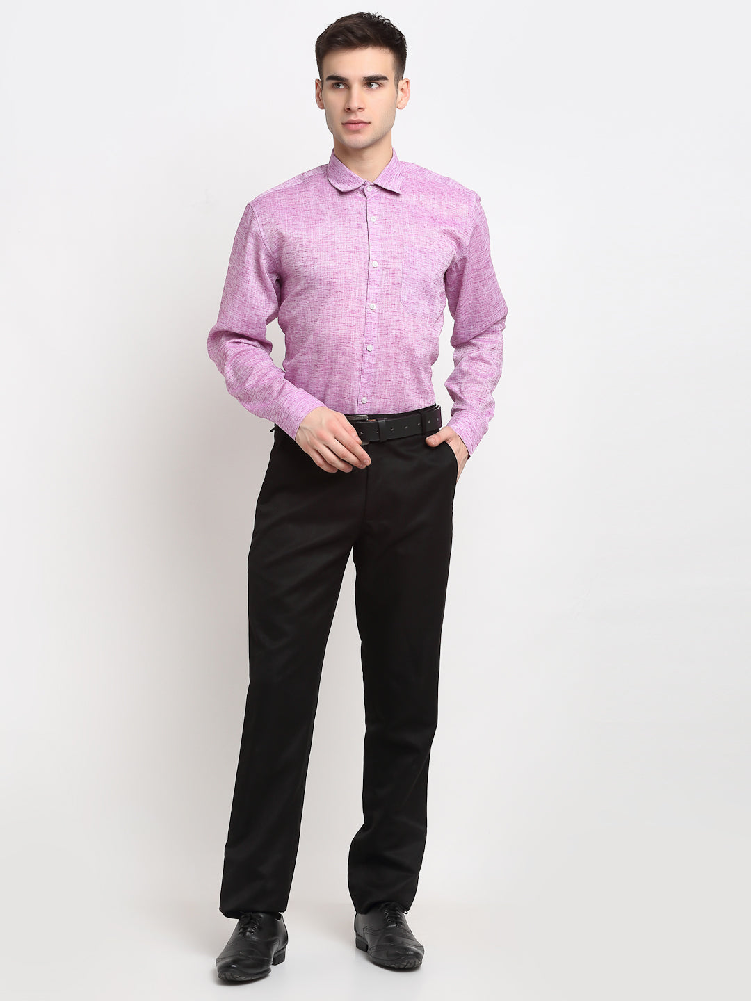 Men's Purple Solid Cotton Formal Shirt ( SF 782Purple )