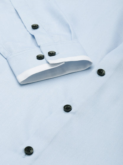 Men's  Cotton Solid Formal Shirts ( SF 796Sky )