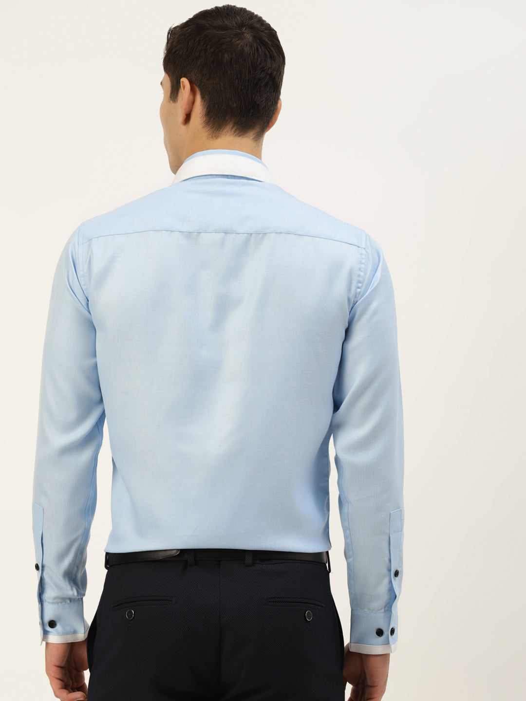 Men's  Cotton Solid Formal Shirts ( SF 796Sky )