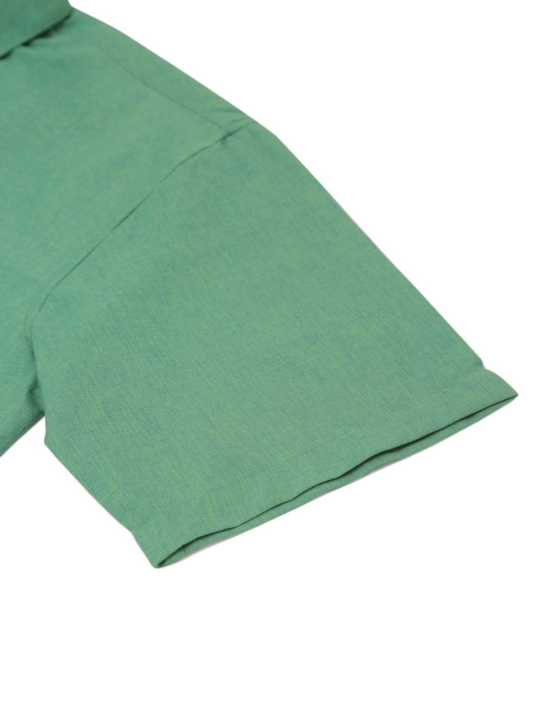 Men's Cotton Solid Half Sleeve Formal Shirts ( SF 811Green )