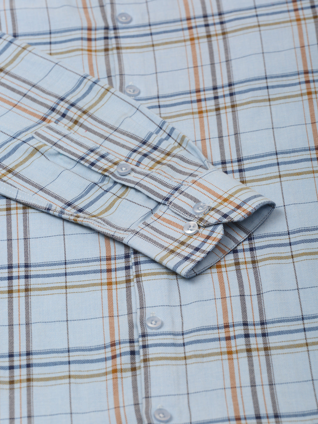 Men's Cotton Checked Formal Shirts ( SF 819Sky )