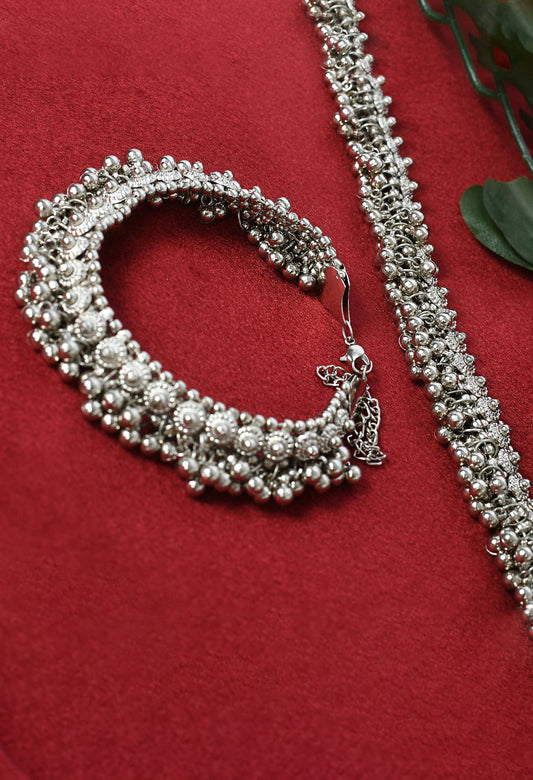 Traditional Silver color Anklet Payal Jkpayal_006