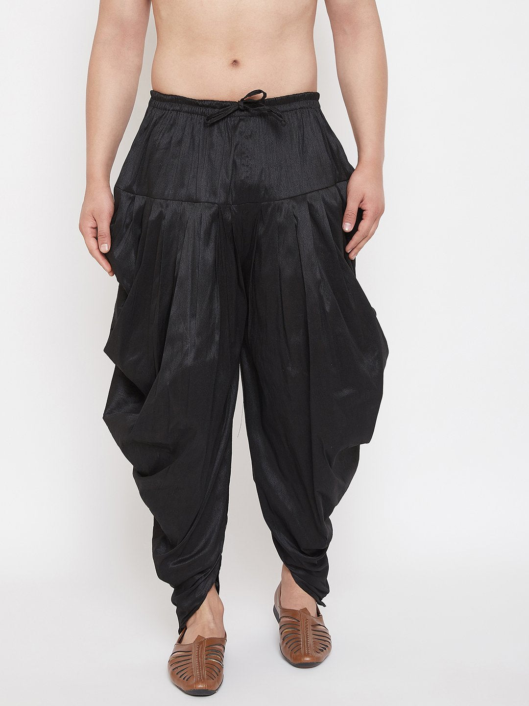 Men's Black Cowl Dhoti