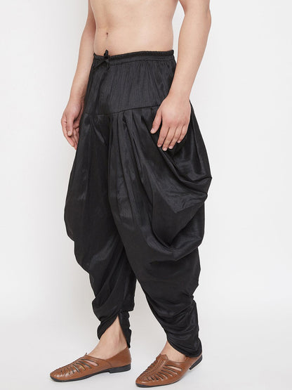 Men's Black Cowl Dhoti