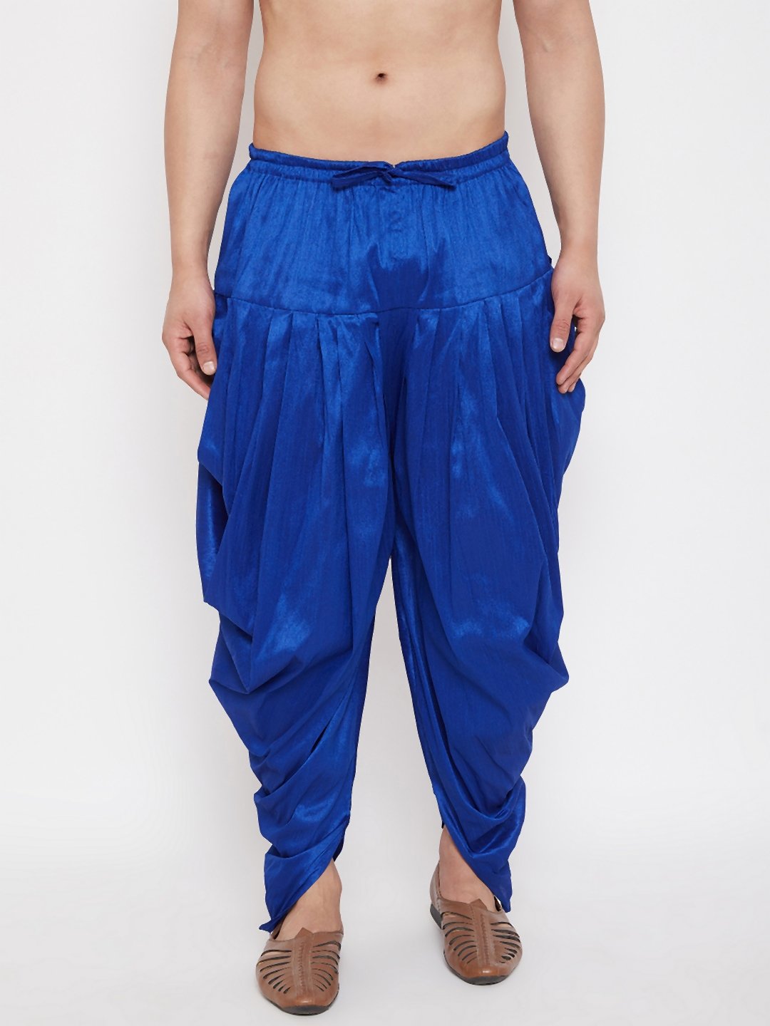 Men's Blue Cowl Dhoti