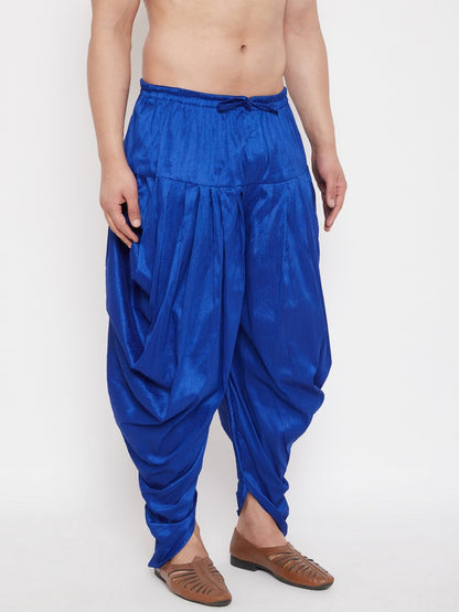 Men's Blue Cowl Dhoti