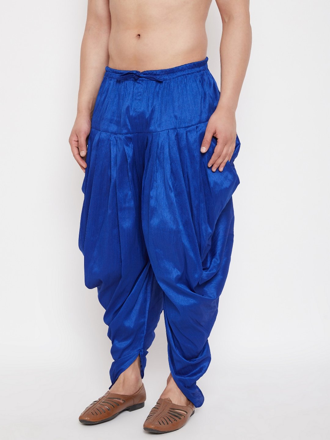 Men's Blue Cowl Dhoti