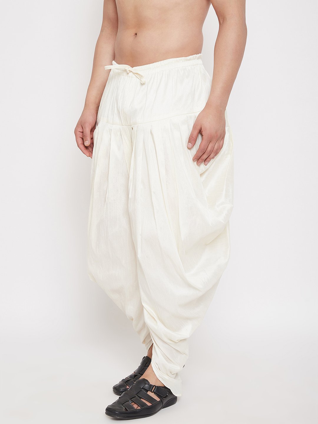 Men's Cream Cowl Dhoti