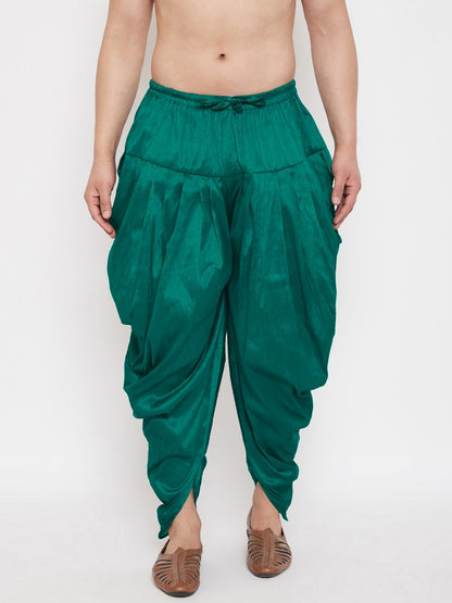 Men's Green Cowl Dhoti