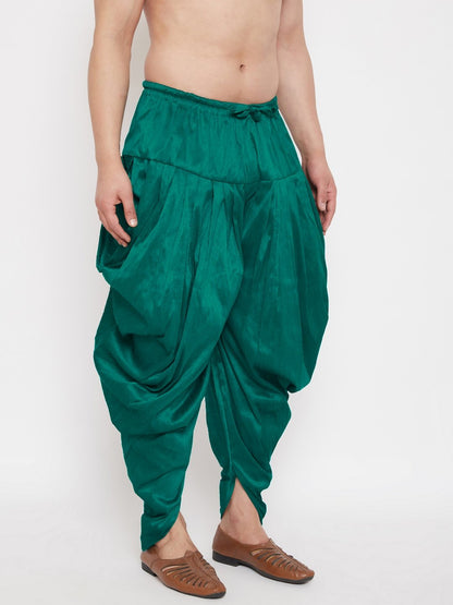 Men's Green Cowl Dhoti