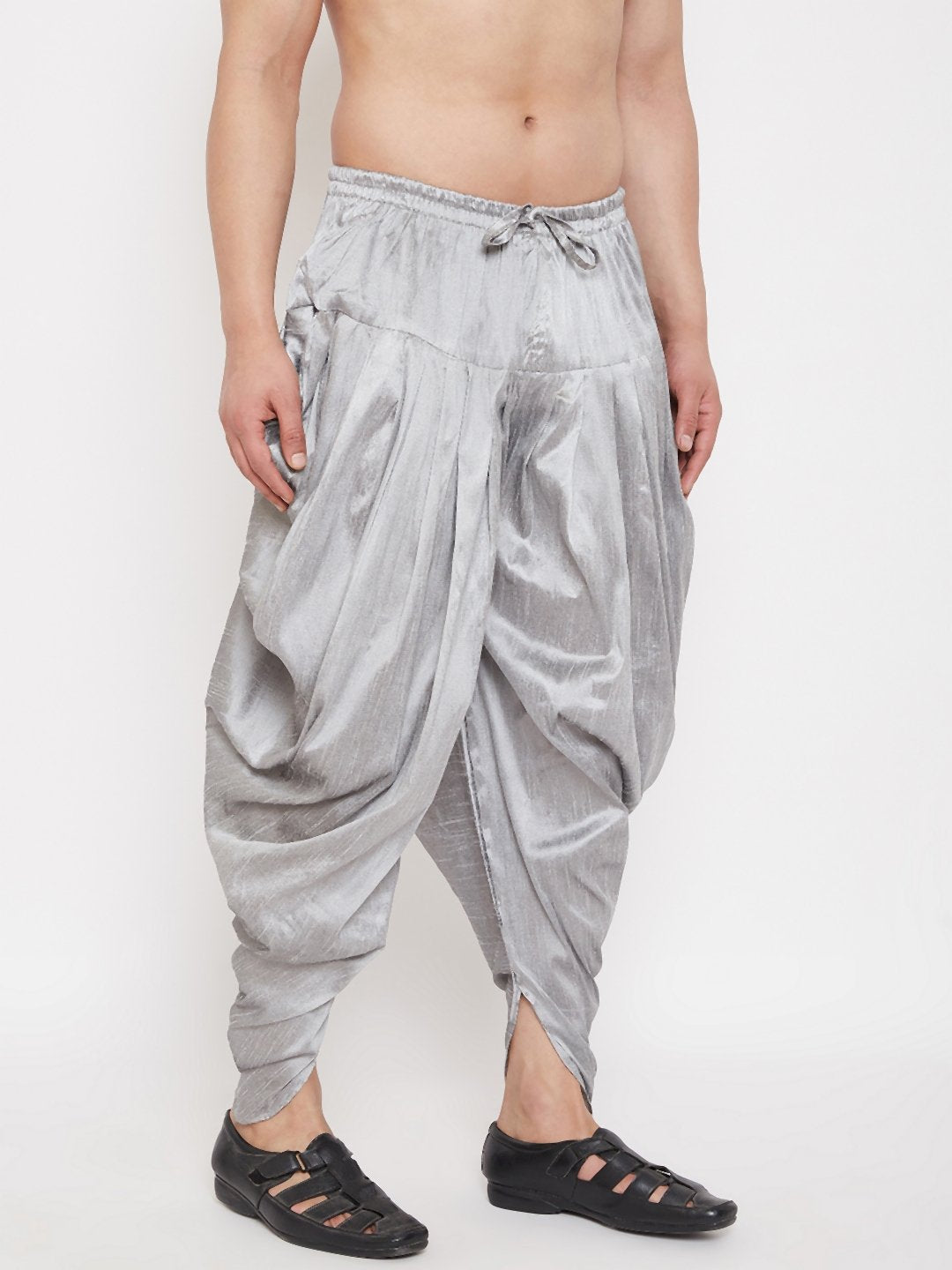 Men's Grey Cowl Dhoti