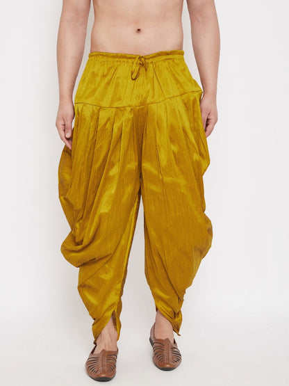 Men's Mustard Cowl Dhoti