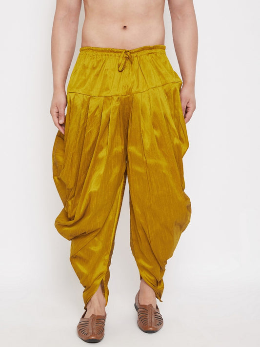 Men's Mustard Cowl Dhoti