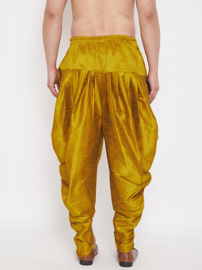 Men's Mustard Cowl Dhoti