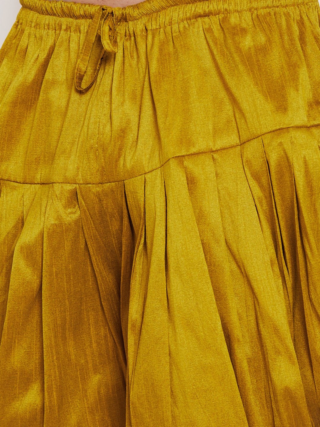 Men's Mustard Cowl Dhoti