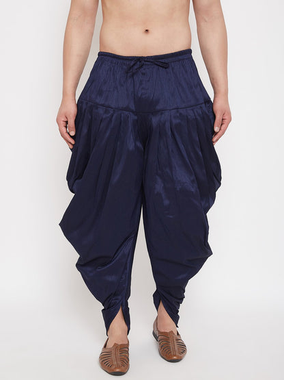 Men's Navy Blue Cowl Dhoti