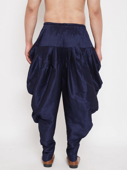 Men's Navy Blue Cowl Dhoti