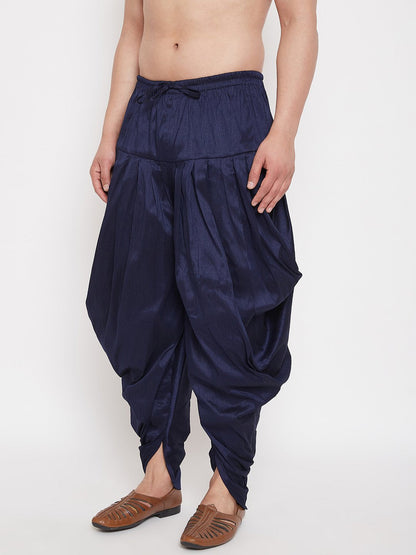 Men's Navy Blue Cowl Dhoti