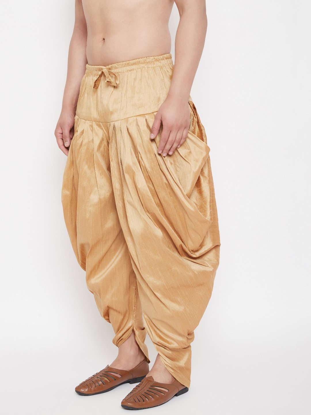 Men's Rose Gold Cowl Dhoti