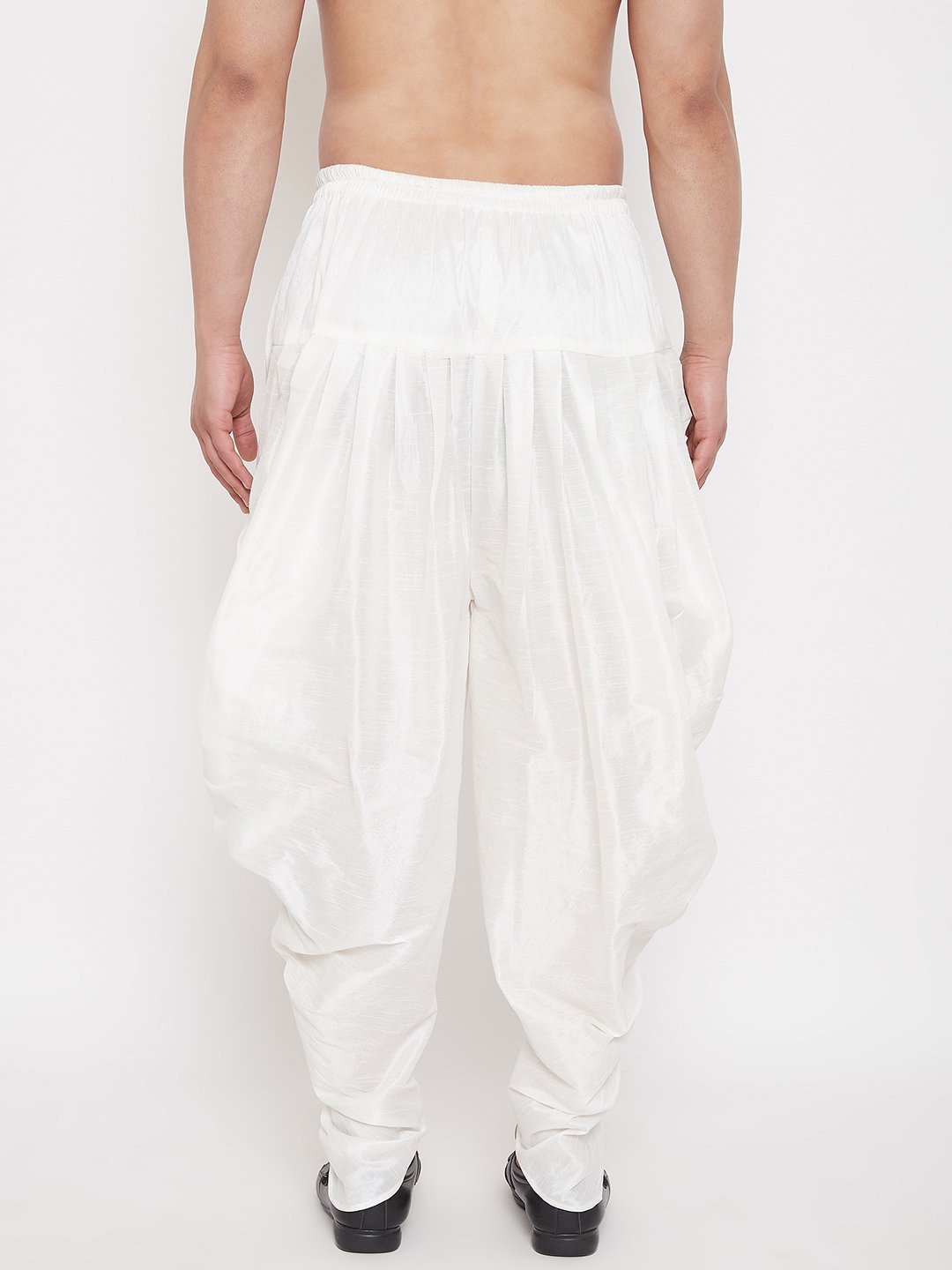 Men's White Cowl Dhoti