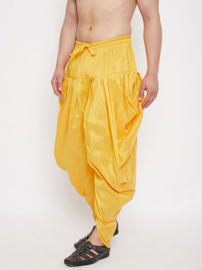 Men's Yellow Cowl Dhoti