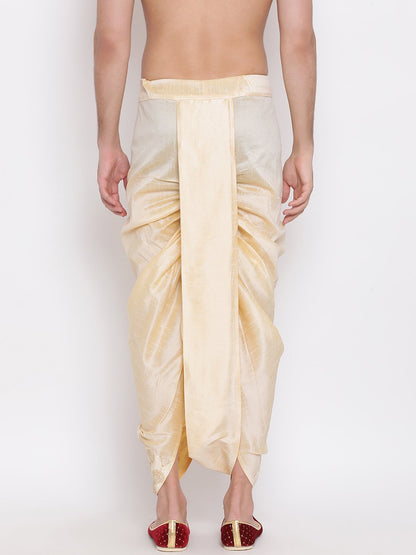 Men's Gold Embroidered Dhoti Pant