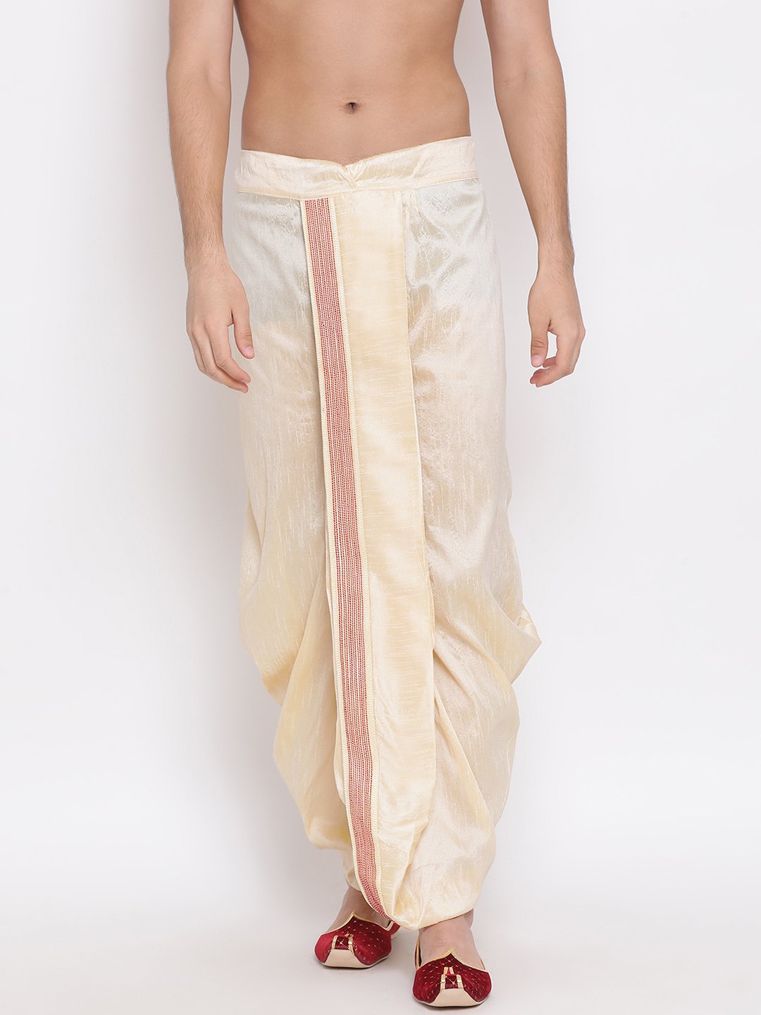 Men's Gold Embroidered Dhoti Pant