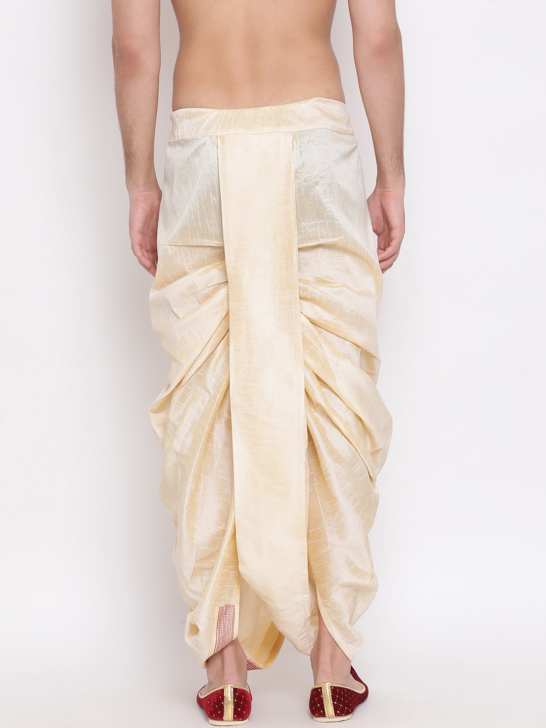 Men's Gold Embroidered Dhoti Pant