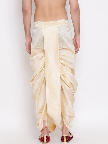 Men's Gold Embroidered Dhoti Pant