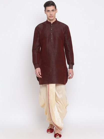 Men's Gold Embroidered Dhoti Pant