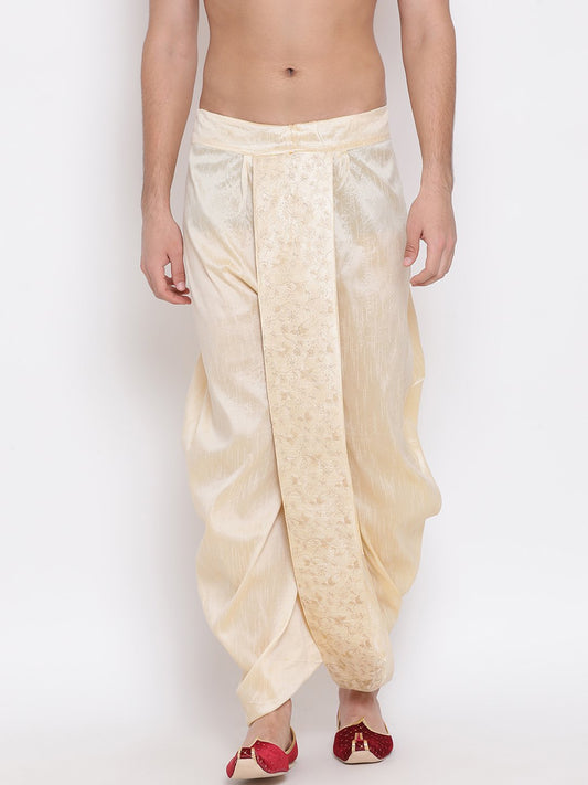 Men's Gold Embroidered Dhoti Pant