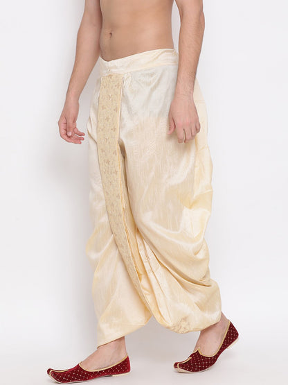 Men's Gold Embroidered Dhoti Pant