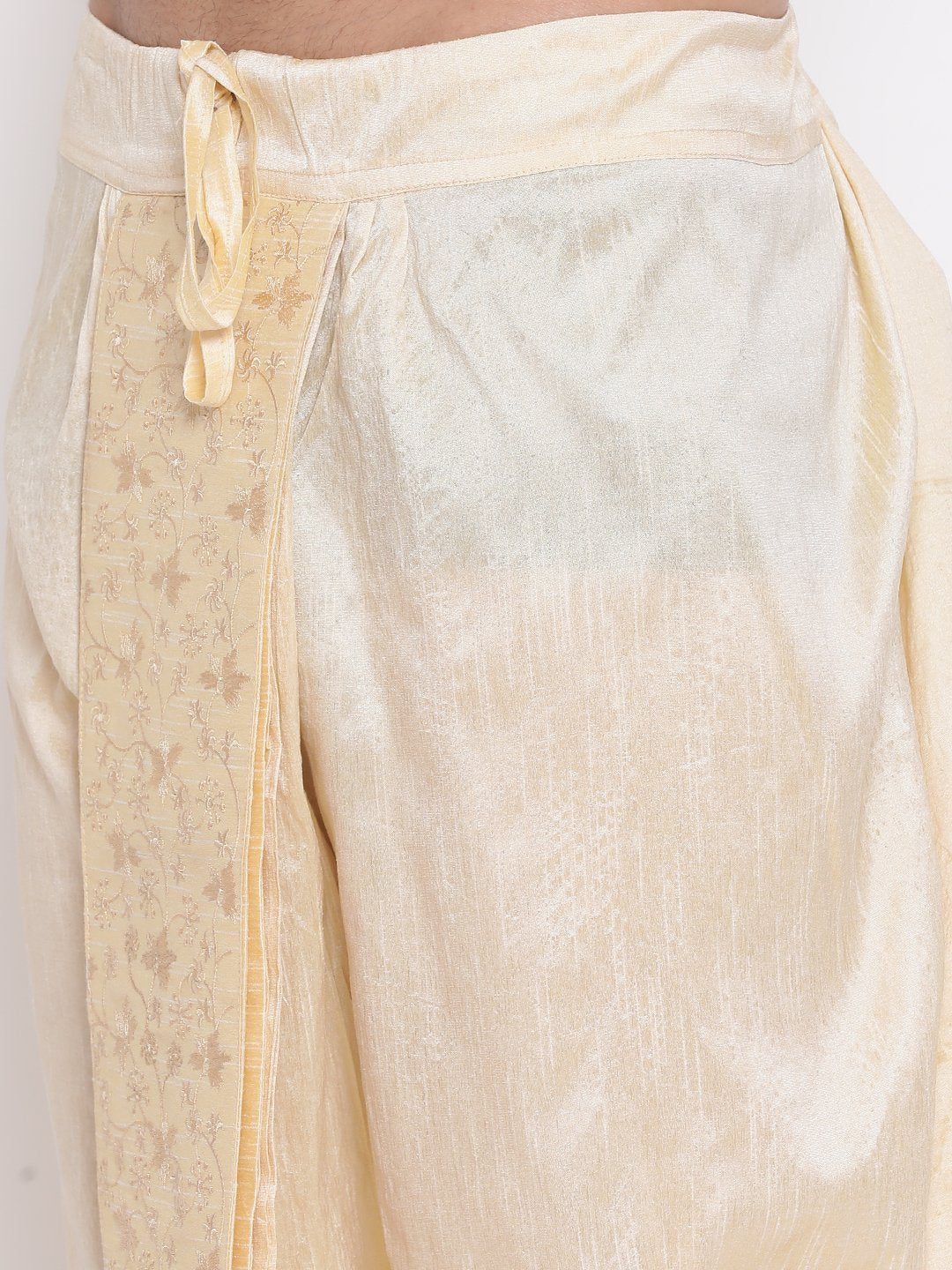 Men's Gold Embroidered Dhoti Pant