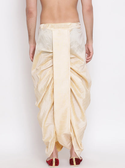 Men's Gold Embroidered Dhoti Pant