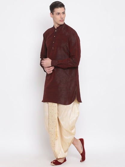 Men's Gold Embroidered Dhoti Pant