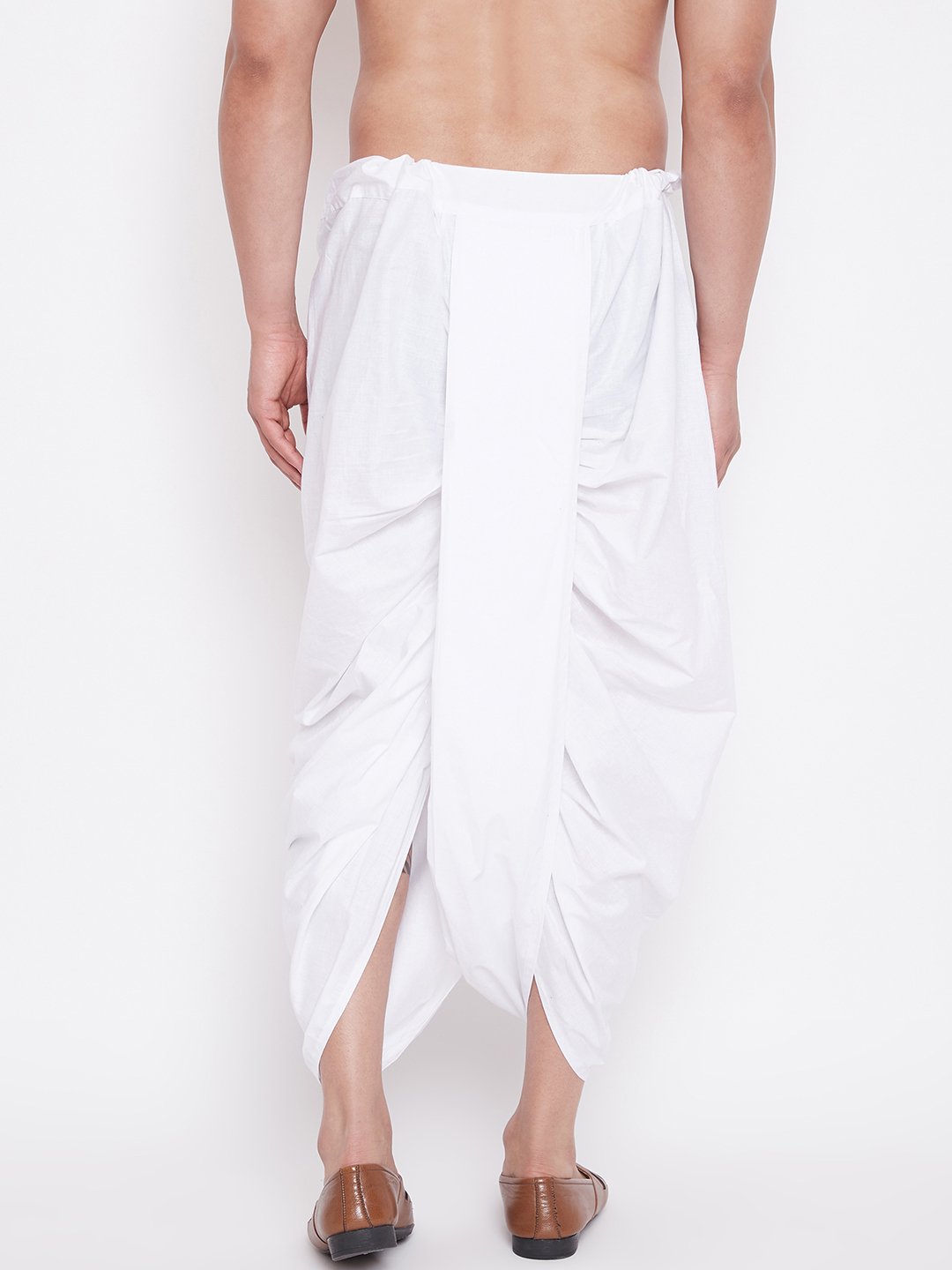 Men's White Traditional Dhoti