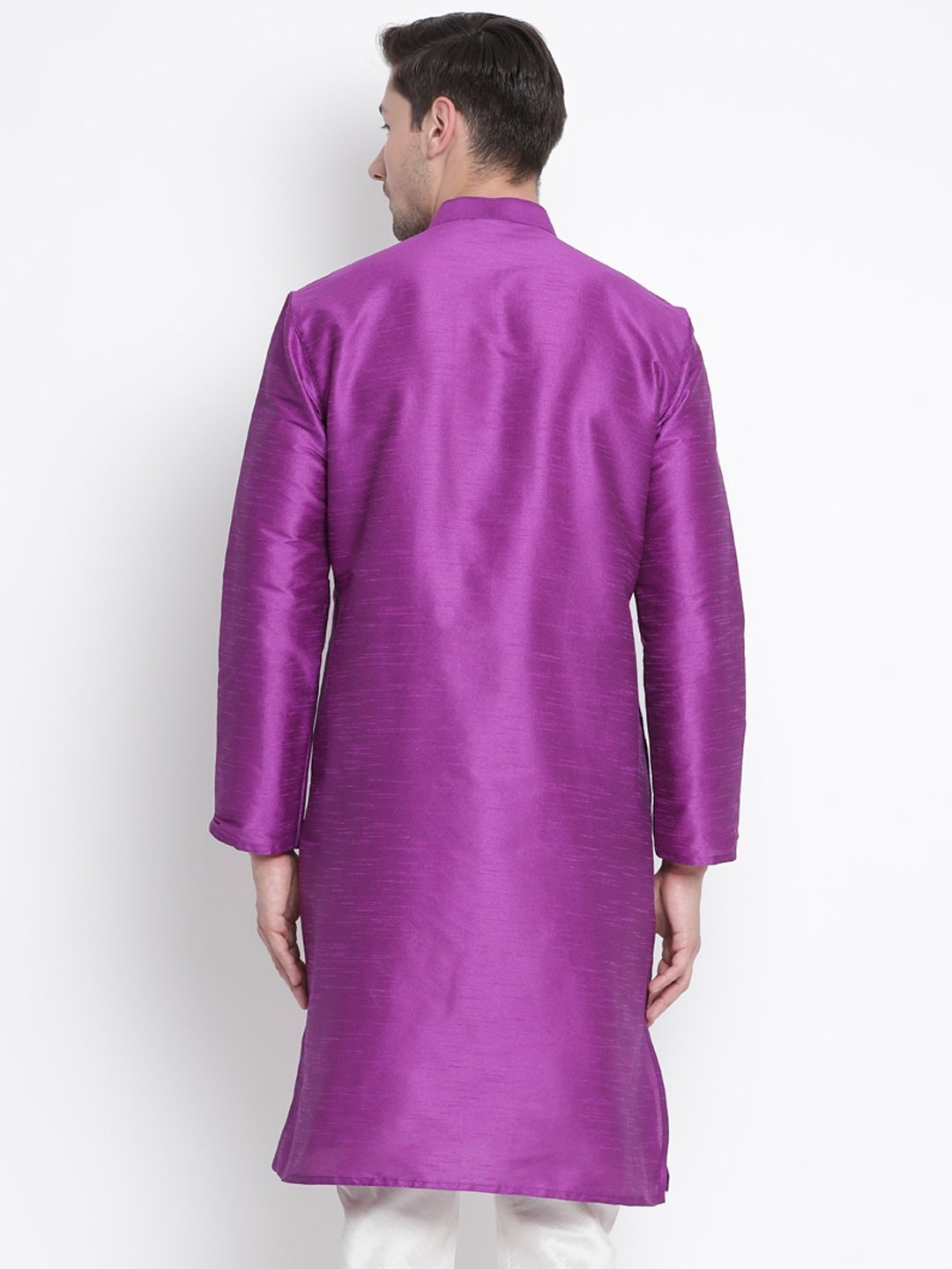 Men's Purple Silk Blend Kurta