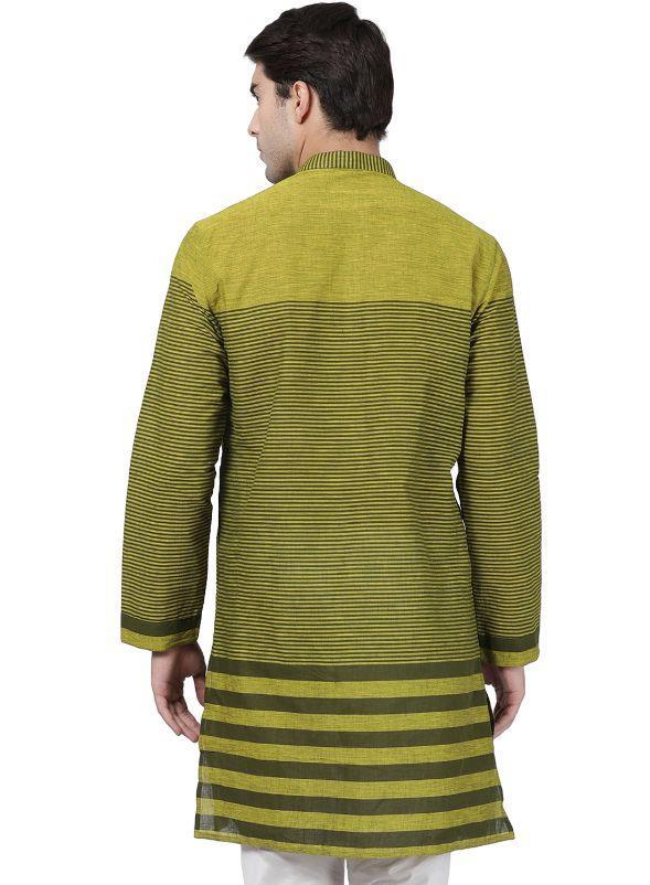 Men's Green Pure Cotton Kurta