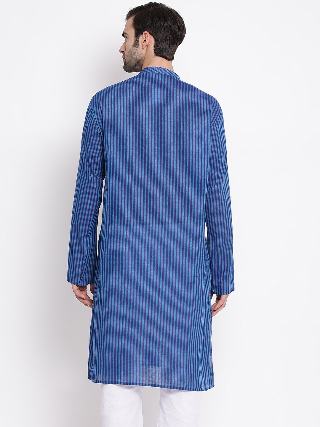 Men's Blue Pure Cotton Kurta