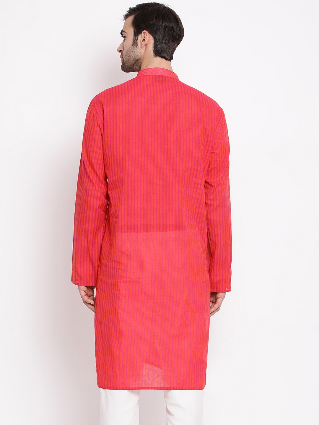 Men's Pink Pure Cotton Kurta